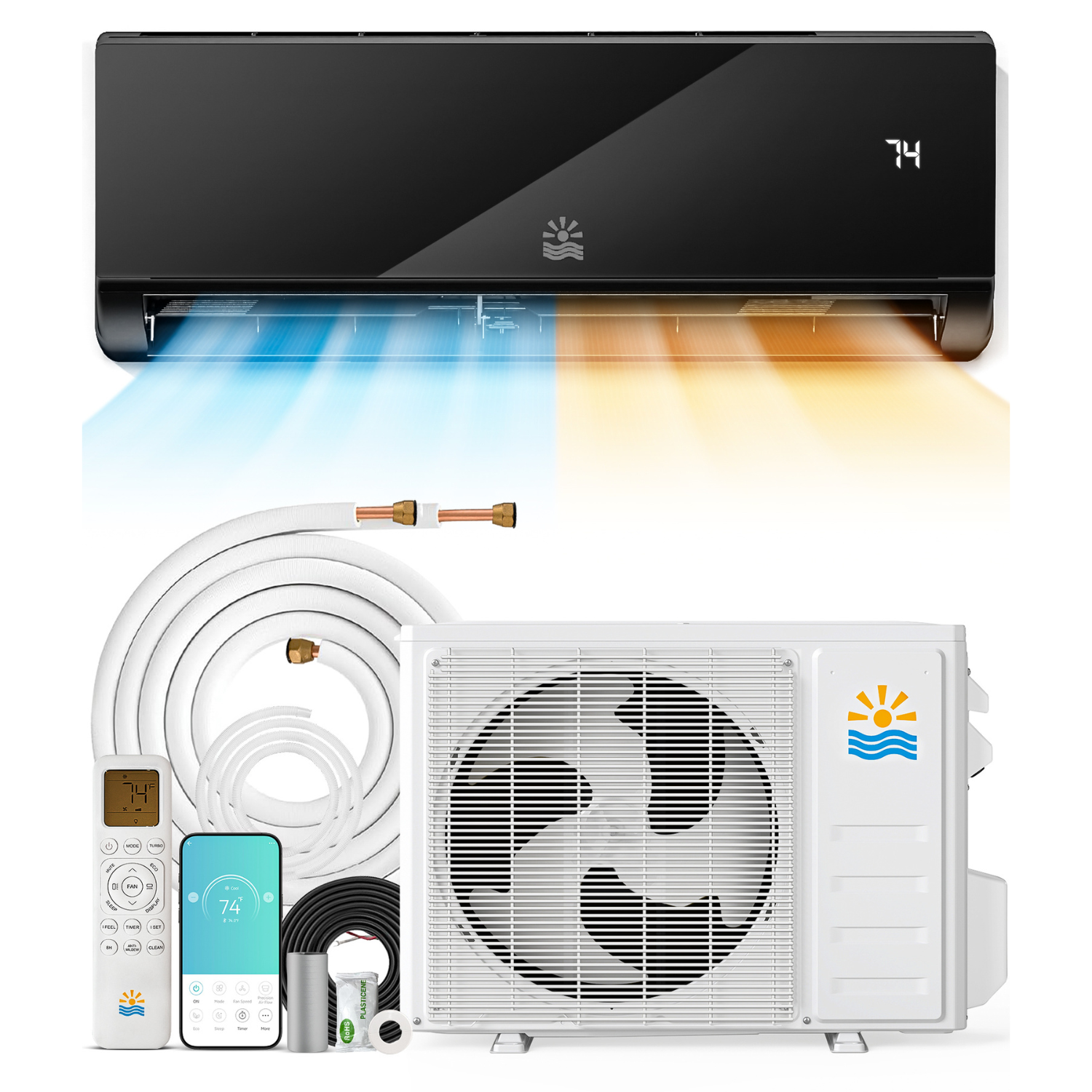 12000BTU Mini-Split Air Conditioner - Onyx Black