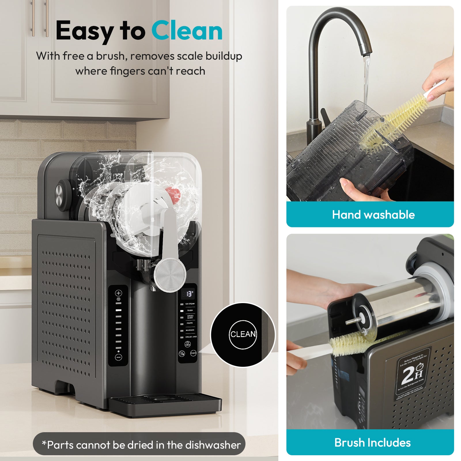 6-in-1 Slushy Machine with 70oz & No Ice Needed Design #PASCE0197