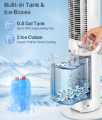 Evaporative Cooling Fan, Compact & Portable with 1000 CFM Airflow (CE0194)
