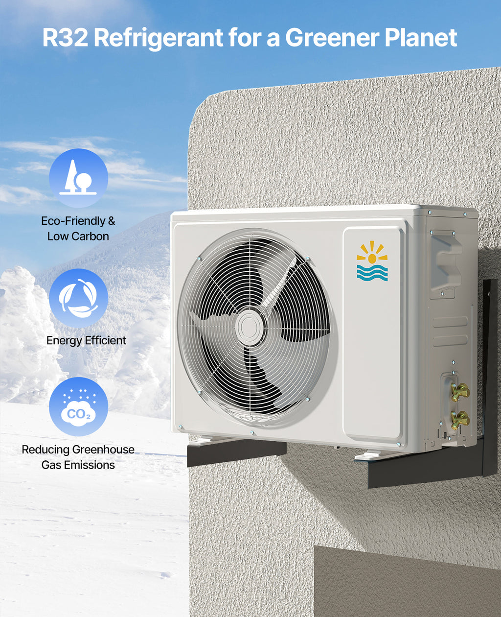 18000 BTU SEER19 Mini Split AC/Heating System