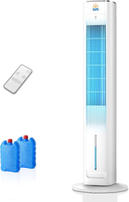 Portable Evaporative Air Cooler, 3-in-1 Cooling with Water-Cooled & Ice-Enhanced Chill